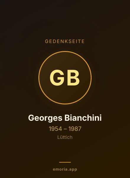 Gedenkportrait von Georges Bianchini