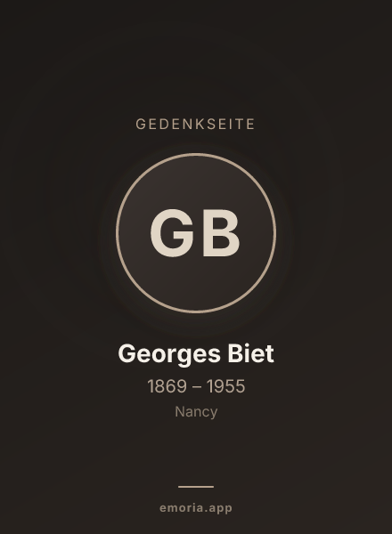 Gedenkportrait von Georges Biet