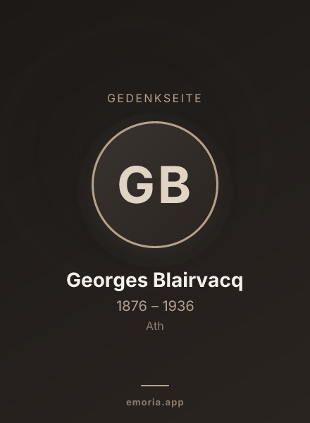 Gedenkportrait von Georges Blairvacq