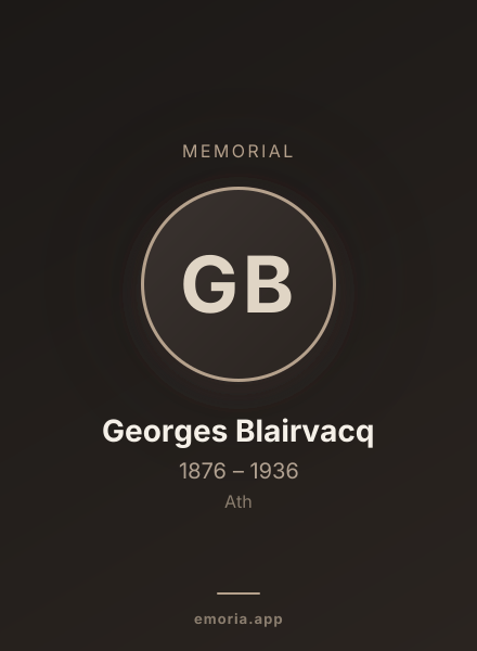 Memorial portrait of Georges Blairvacq