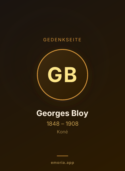 Gedenkportrait von Georges Bloy
