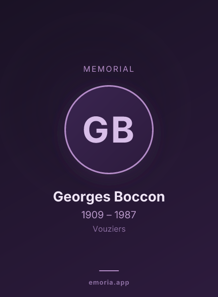 Memorial portrait of Georges Boccon