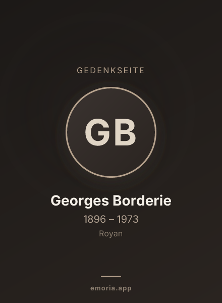 Gedenkportrait von Georges Borderie