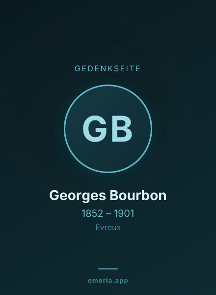 Gedenkportrait von Georges Bourbon