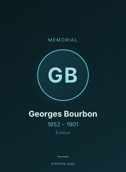 Memorial portrait of Georges Bourbon