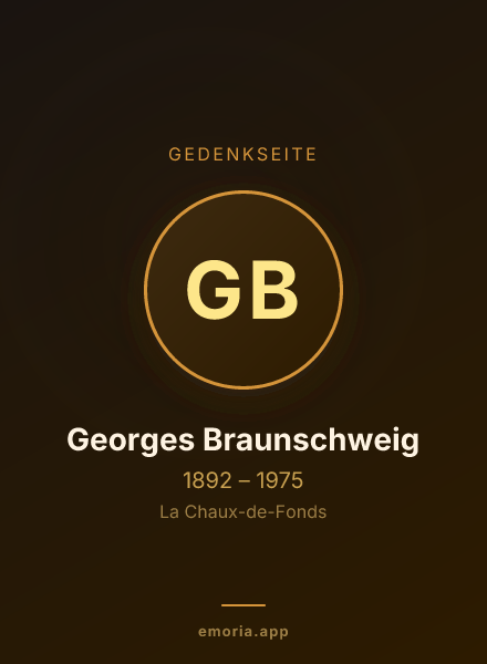 Gedenkportrait von Georges Braunschweig