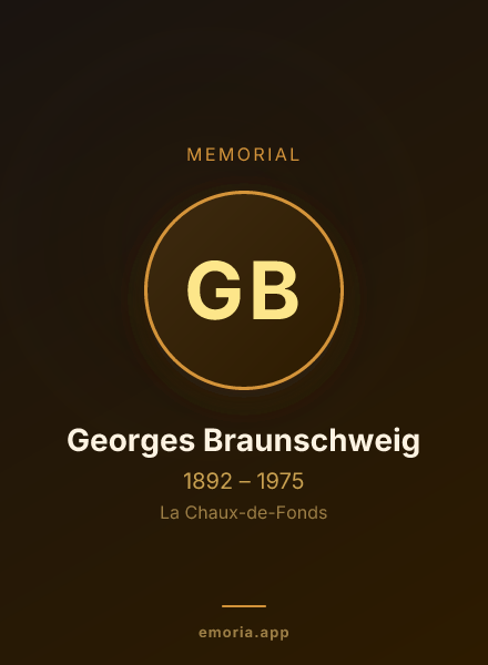Memorial portrait of Georges Braunschweig