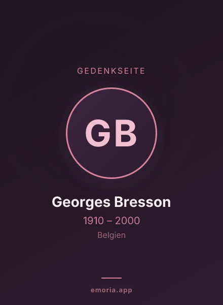 Gedenkportrait von Georges Bresson