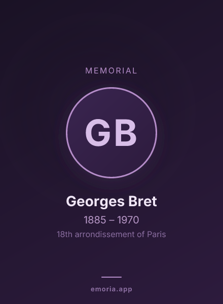 Memorial portrait of Georges Bret