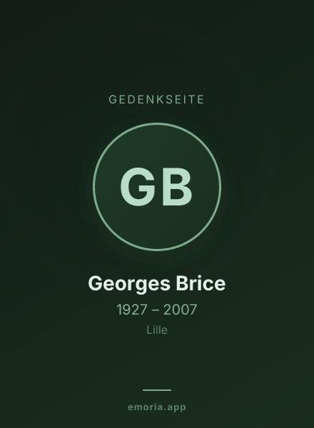 Gedenkportrait von Georges Brice