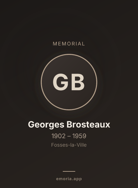 Memorial portrait of Georges Brosteaux