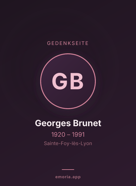 Gedenkportrait von Georges Brunet