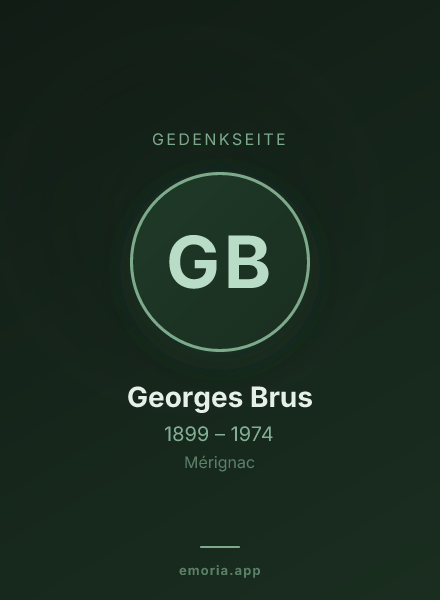 Gedenkportrait von Georges Brus