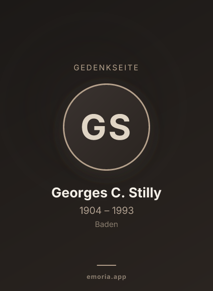 Gedenkportrait von Georges C. Stilly