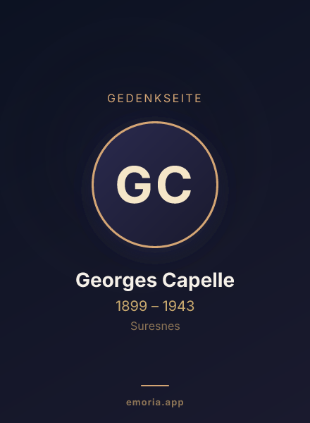 Gedenkportrait von Georges Capelle