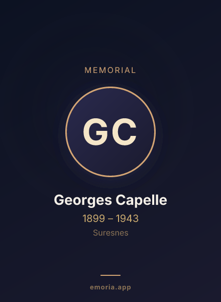 Memorial portrait of Georges Capelle