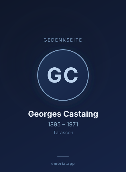 Gedenkportrait von Georges Castaing