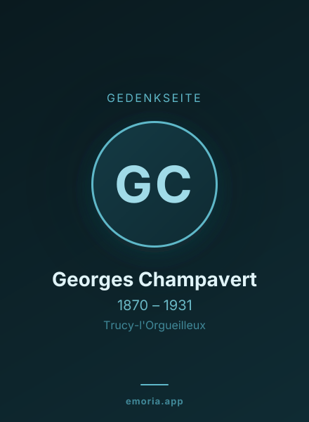 Gedenkportrait von Georges Champavert