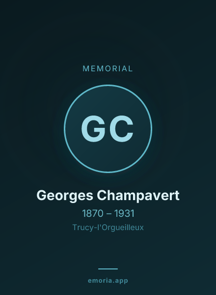 Memorial portrait of Georges Champavert