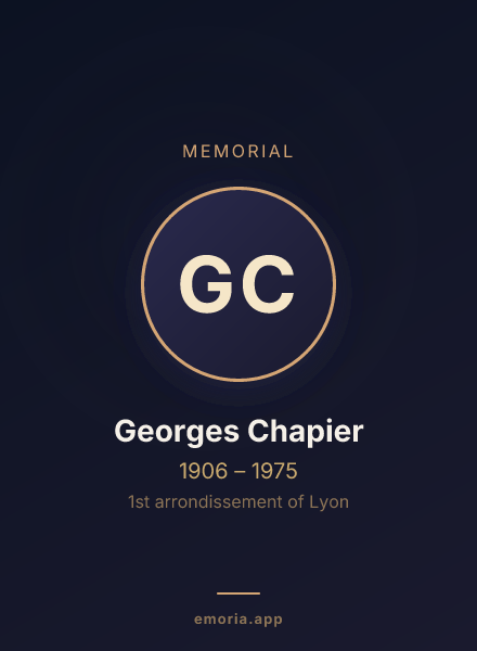 Memorial portrait of Georges Chapier