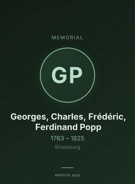 Memorial portrait of Georges, Charles, Frédéric, Ferdinand Popp