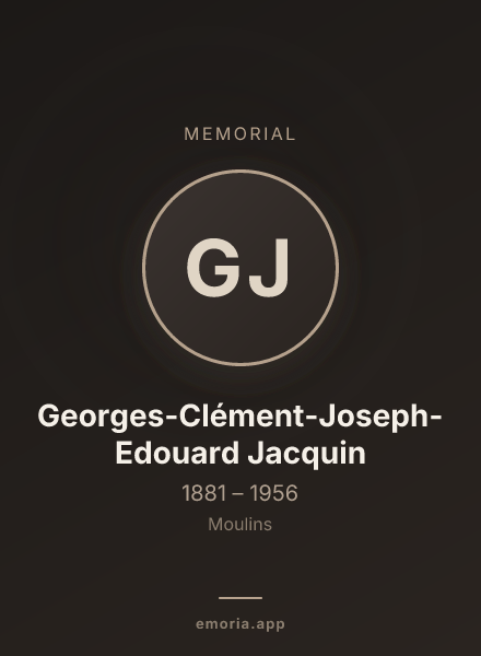 Memorial portrait of Georges-Clément-Joseph-Edouard Jacquin