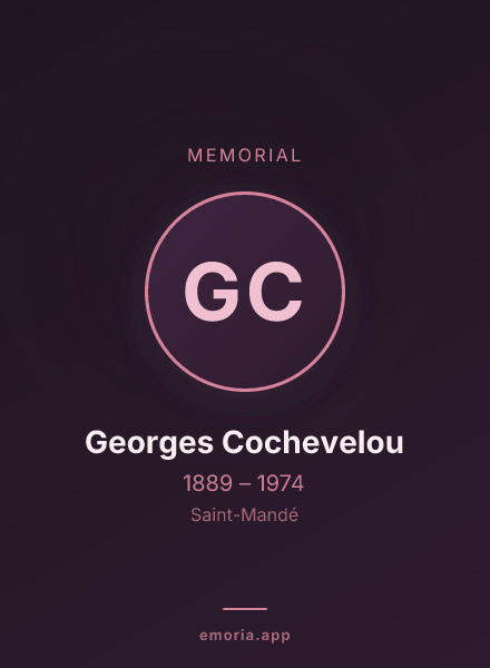 Memorial portrait of Georges Cochevelou