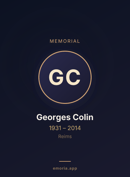 Memorial portrait of Georges Colin