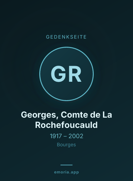 Gedenkportrait von Georges, Comte de La Rochefoucauld