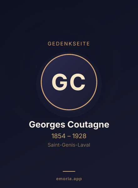 Gedenkportrait von Georges Coutagne