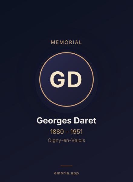 Memorial portrait of Georges Daret