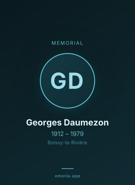 Memorial portrait of Georges Daumezon
