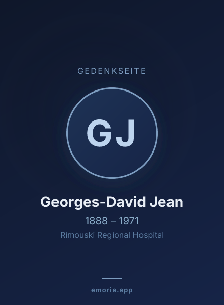 Gedenkportrait von Georges-David Jean