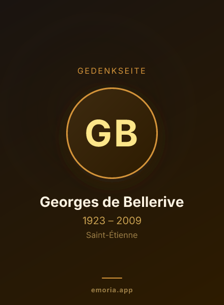 Gedenkportrait von Georges de Bellerive