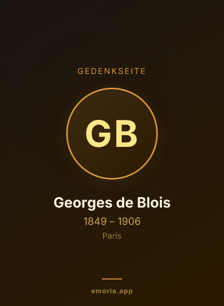Gedenkportrait von Georges de Blois