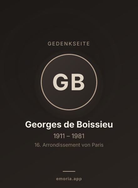 Gedenkportrait von Georges de Boissieu