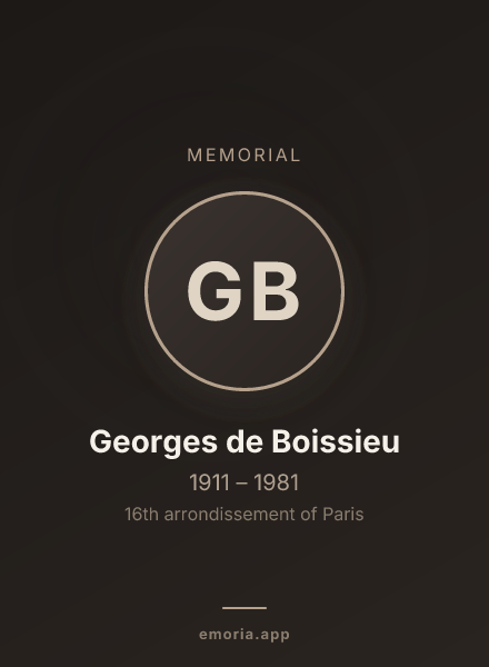 Memorial portrait of Georges de Boissieu