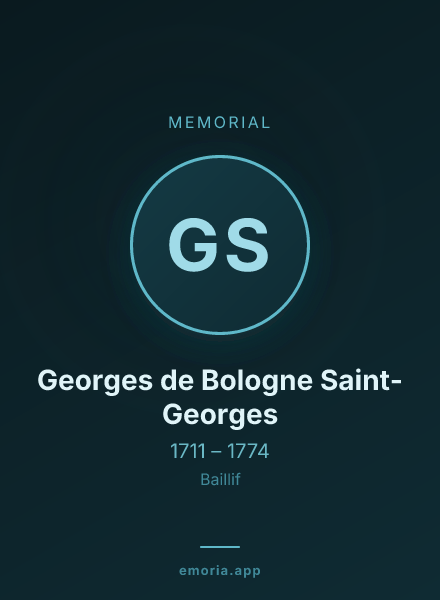 Memorial portrait of Georges de Bologne Saint-Georges