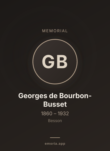 Memorial portrait of Georges de Bourbon-Busset