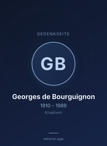 Gedenkportrait von Georges de Bourguignon