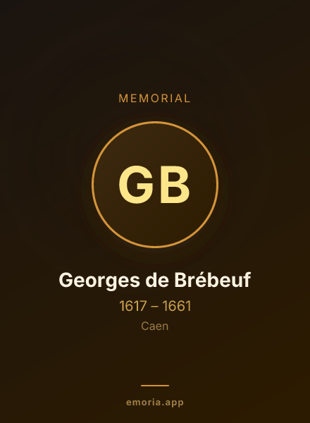 Memorial portrait of Georges de Brébeuf