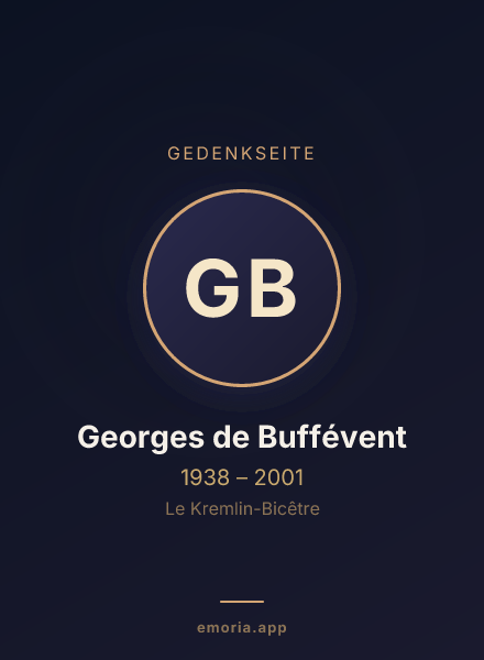 Gedenkportrait von Georges de Buffévent