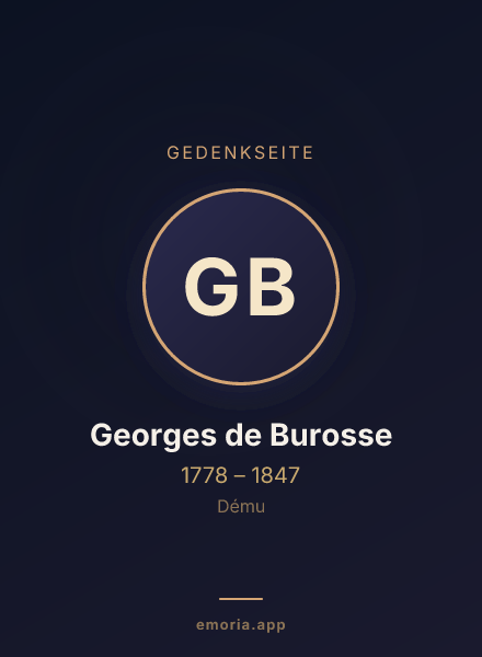Gedenkportrait von Georges de Burosse