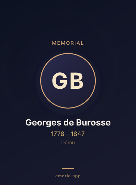 Memorial portrait of Georges de Burosse