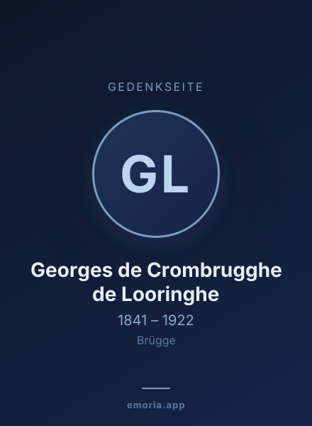 Gedenkportrait von Georges de Crombrugghe de Looringhe