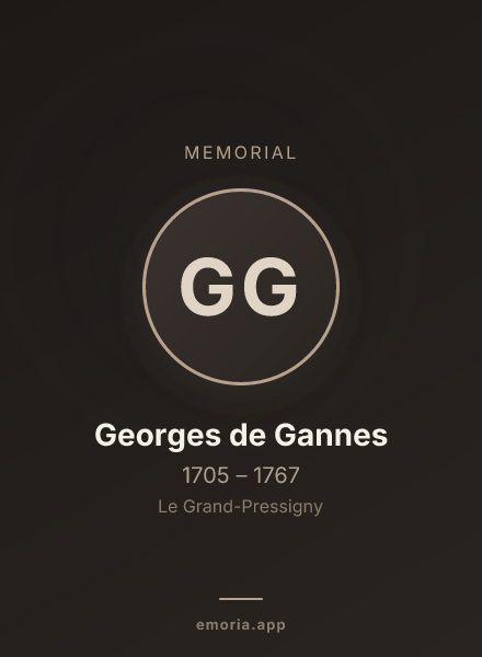 Memorial portrait of Georges de Gannes