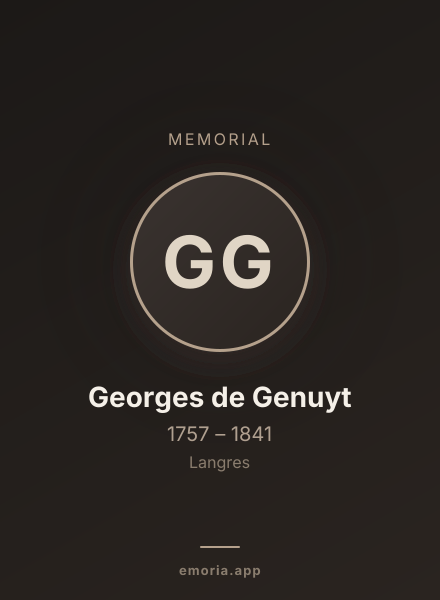 Memorial portrait of Georges de Genuyt
