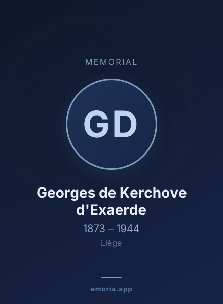 Memorial portrait of Georges de Kerchove d'Exaerde
