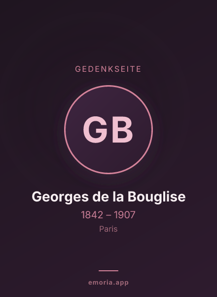 Gedenkportrait von Georges de la Bouglise