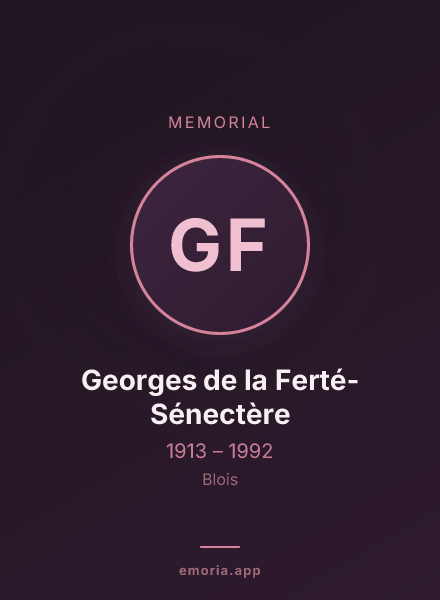 Memorial portrait of Georges de la Ferté-Sénectère